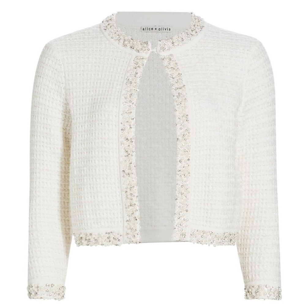 Alice + Olivia Akira Embellished Cardigan